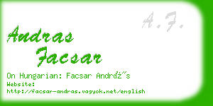 andras facsar business card